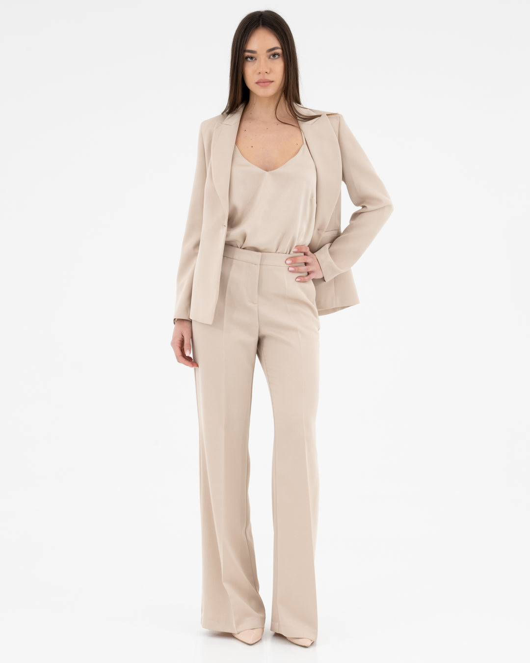 Satin palazzo trousers
