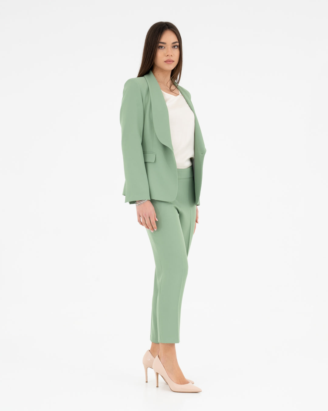 Fluid trousers with side zip