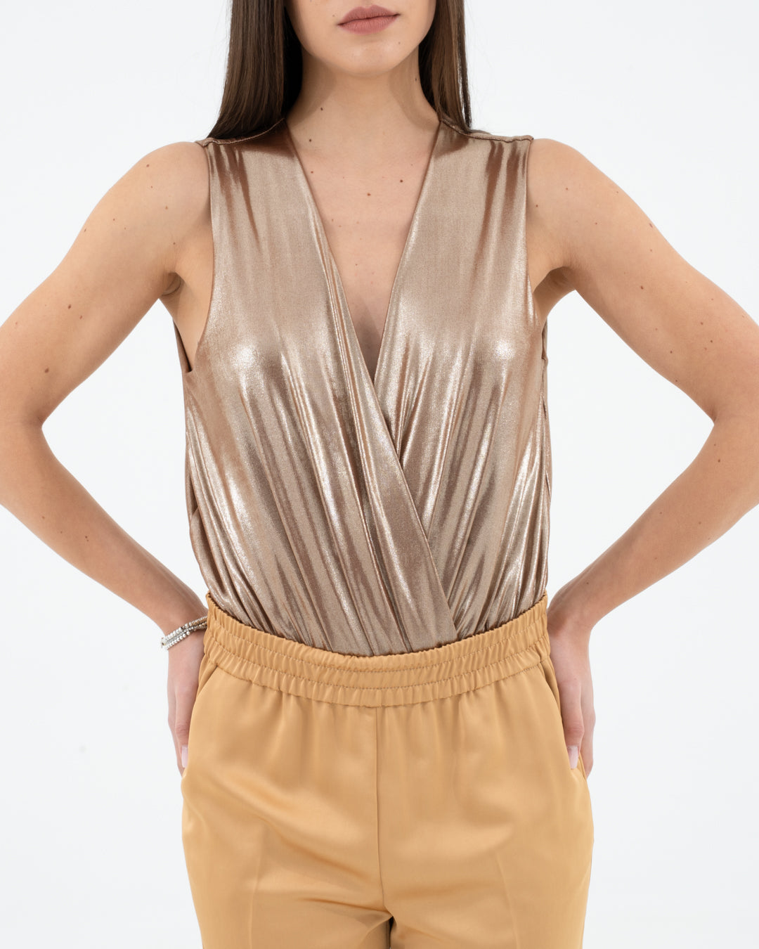 Cross body in coated fabric