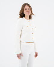 Cardigan with gold button