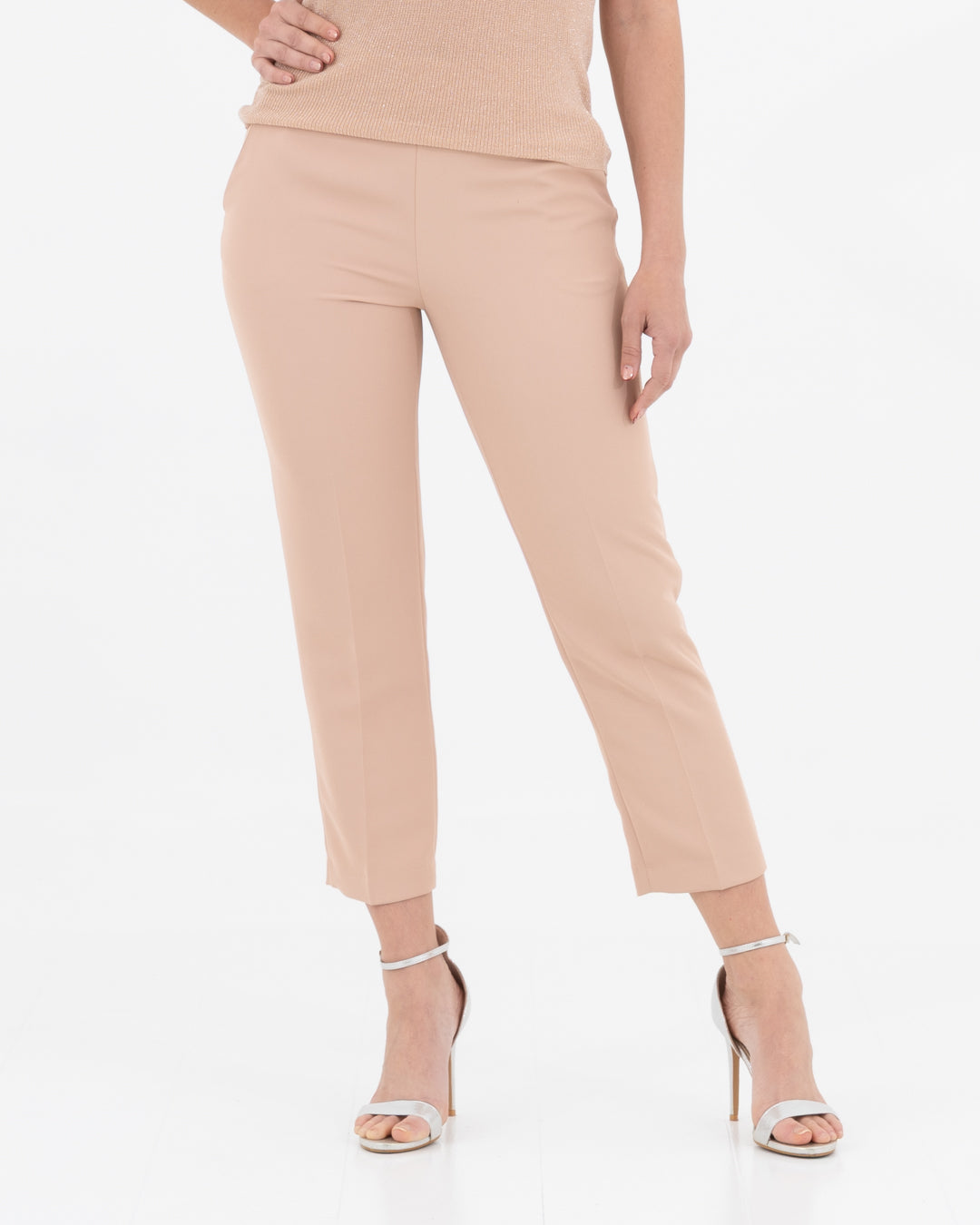 Fluid trousers with zip