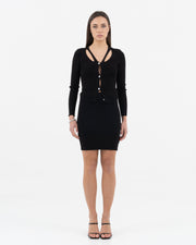 Viscose suit with skirt