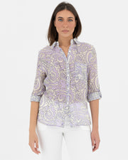 Purple patterned shirt