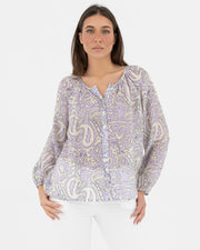 Purple patterned shirt