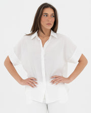 Half-sleeve shirt with collar