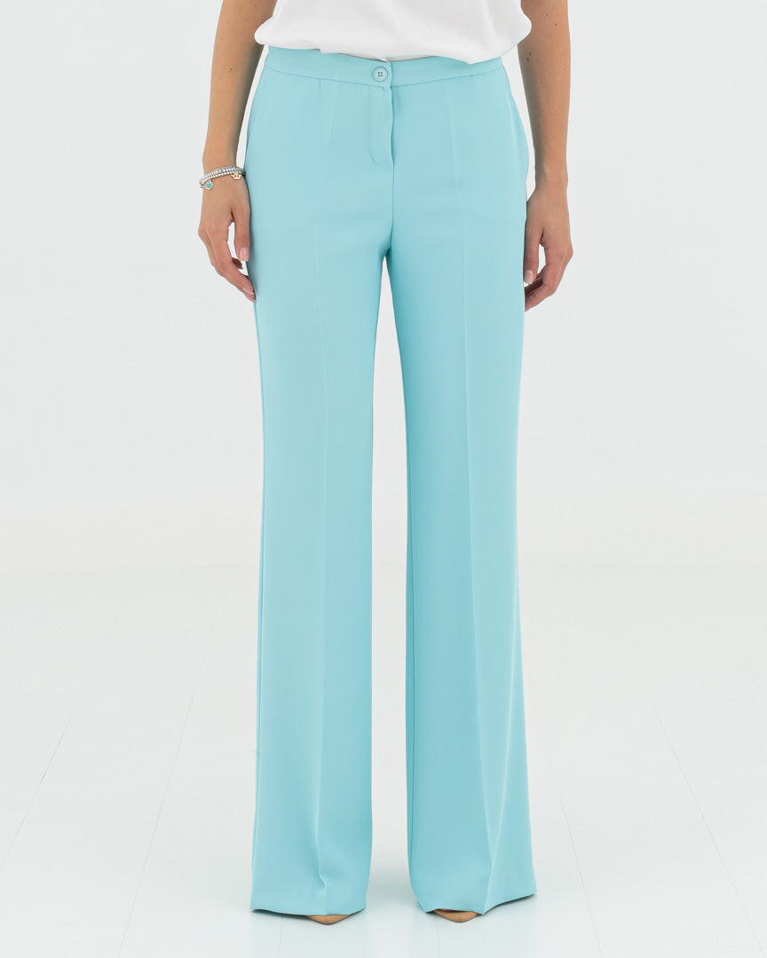 Palazzo trousers with elastic and pockets