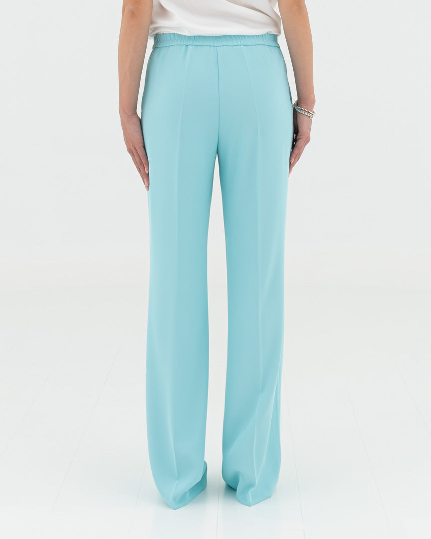 Palazzo trousers with elastic and pockets
