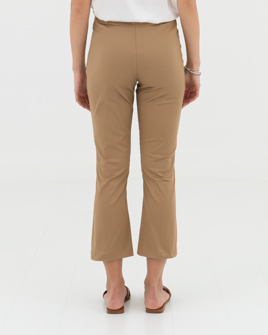 Trousers with side zip and gold buttons