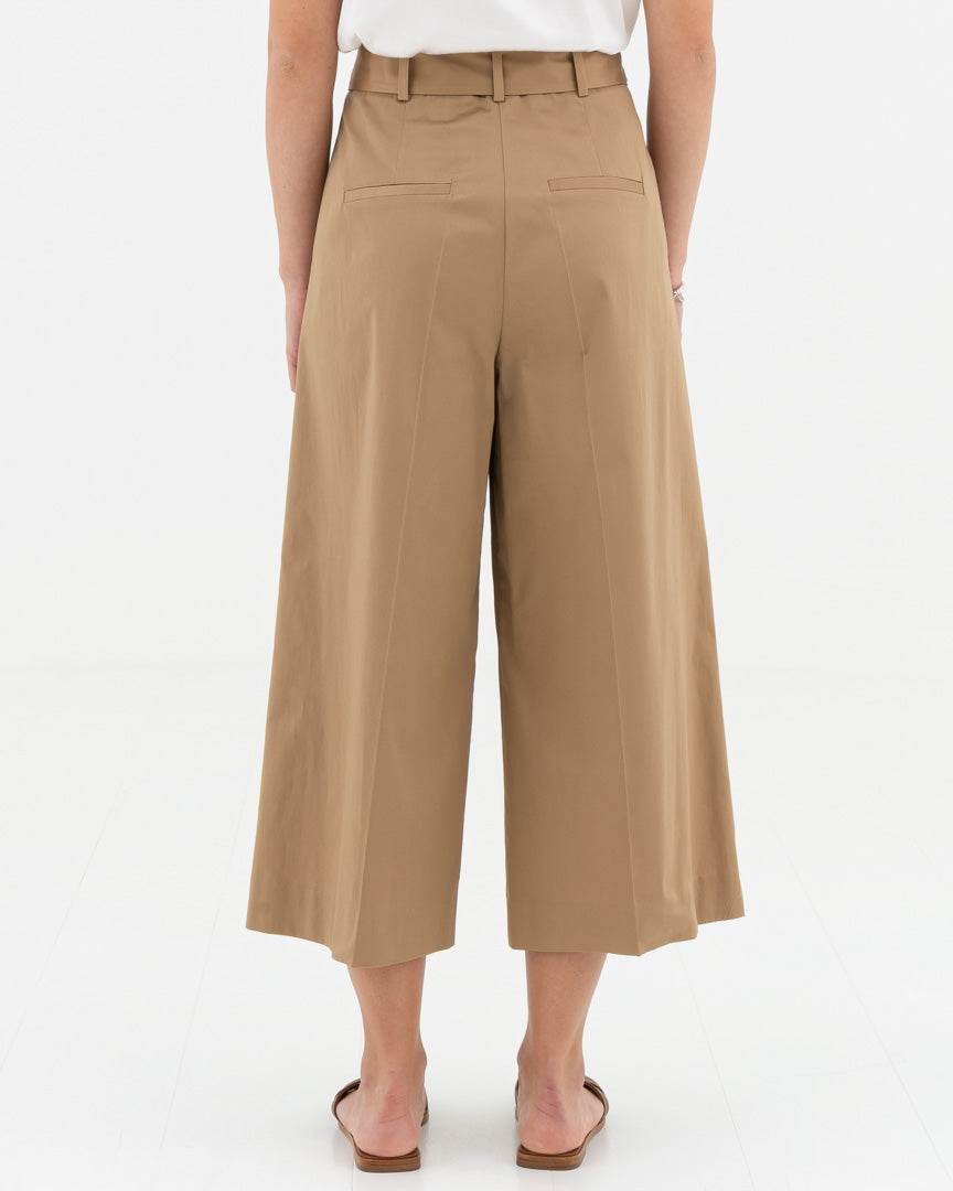 Wide leg trousers with belt