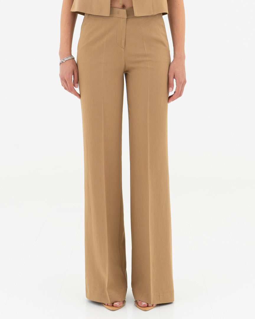 Pantalone palazzo in lino e viscosa – LE VIP Milano