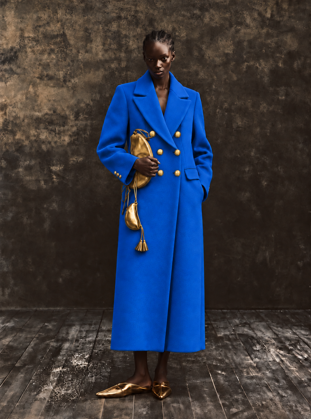 Cappotto colors bottone oro