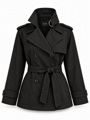 Trench corto con cintura