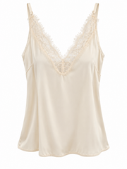 Top bretella con pizzo