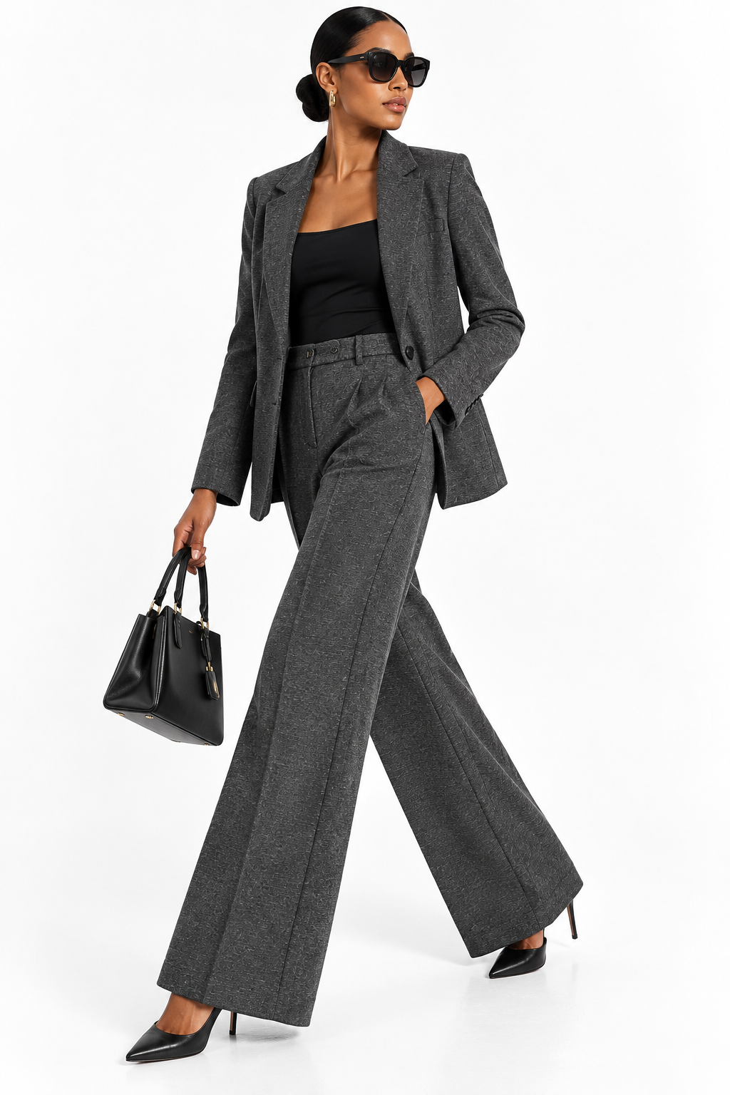 Pantalone gamba larga dritta