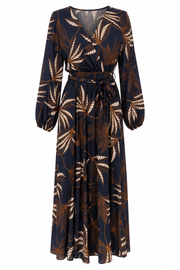 Abito raso fantasia blu/moro