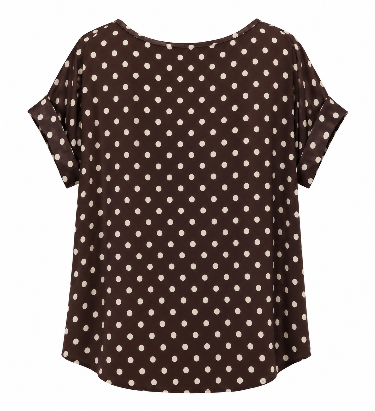 Maglia con risvolto fantasia pois