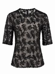 Maglia a mezza manica paillettes
