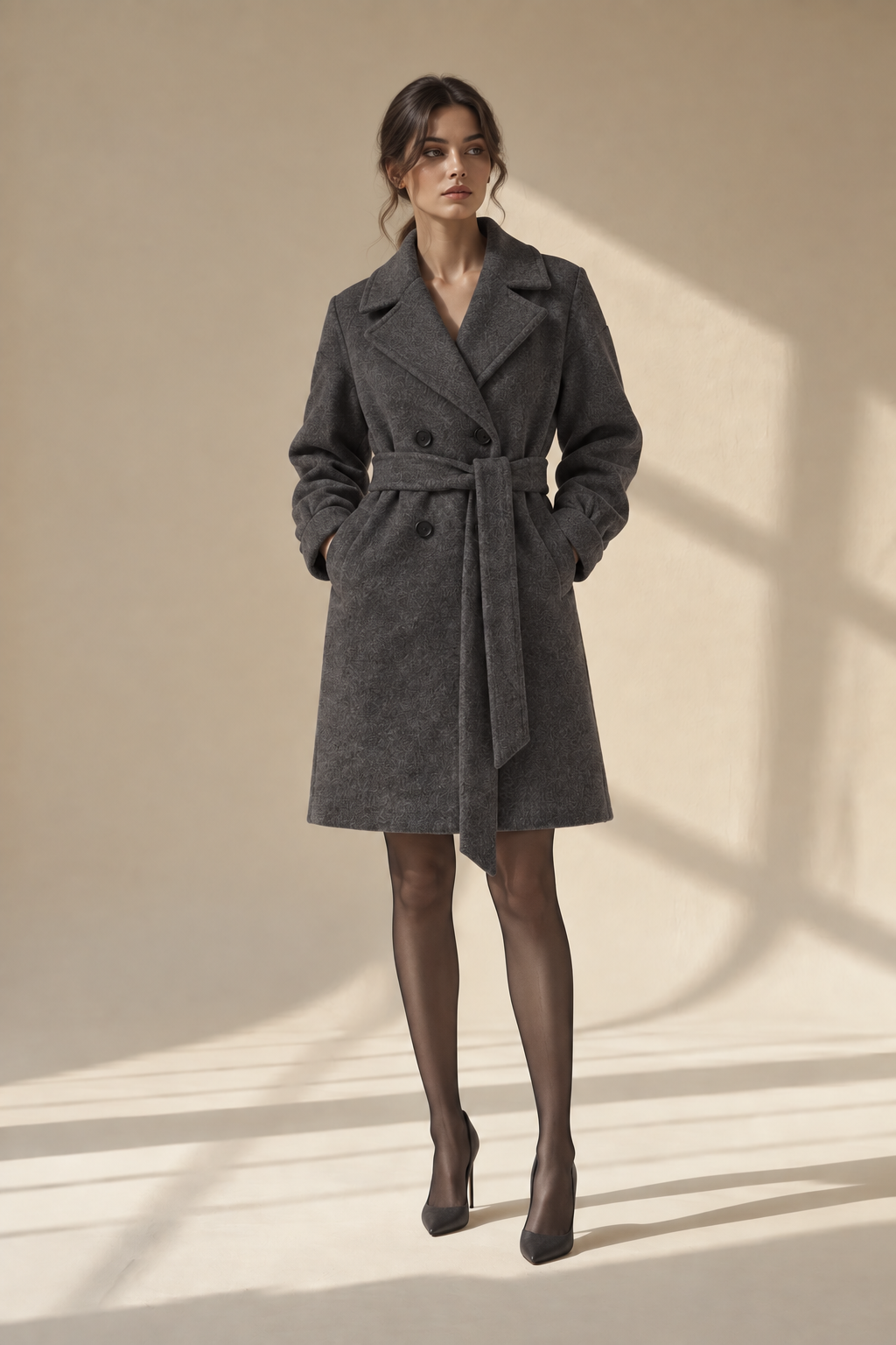 Cappotto con cintura