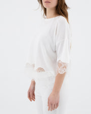 Maglia con maniche e fondo in pizzo