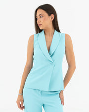 Fluid double-breasted waistcoat