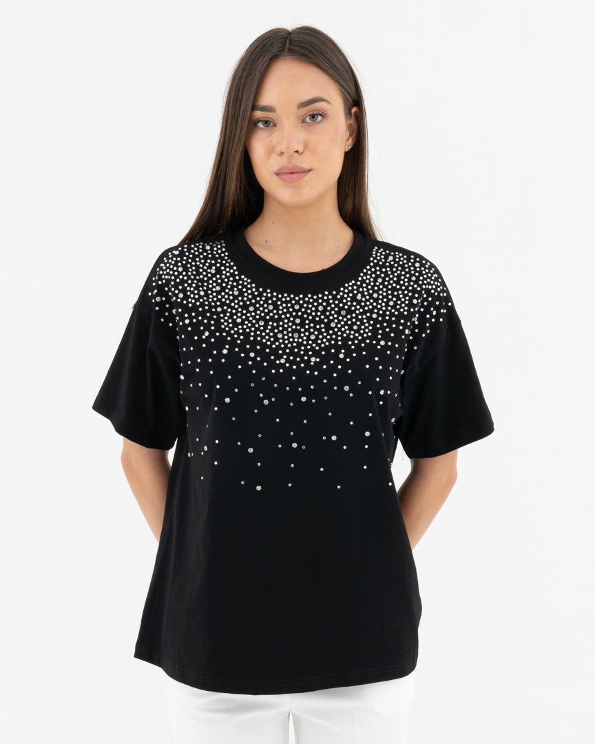 T-shirt with rhinestones
