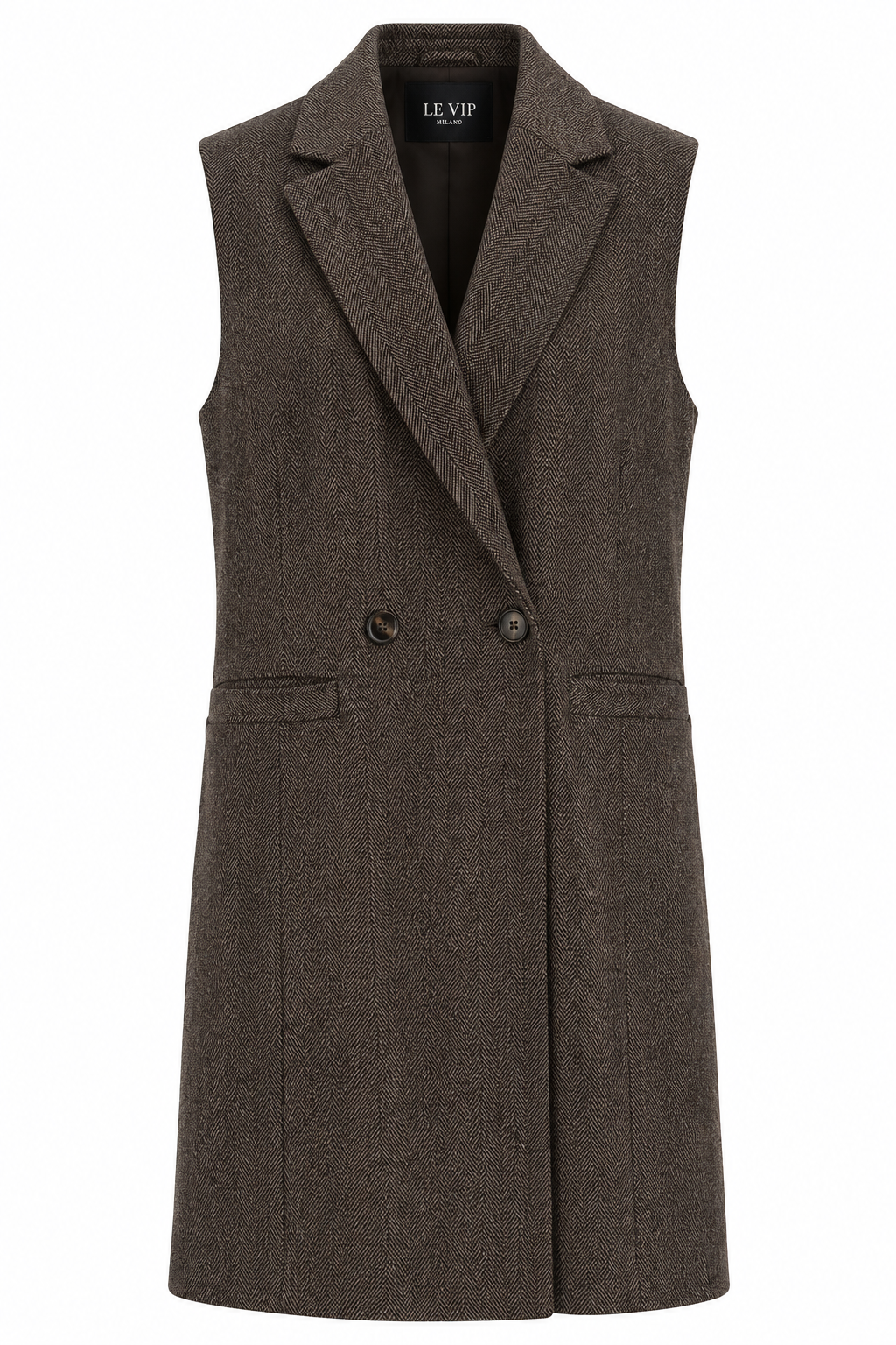 Gilet lungo zig zag