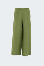 Pantalone con elastico in lino