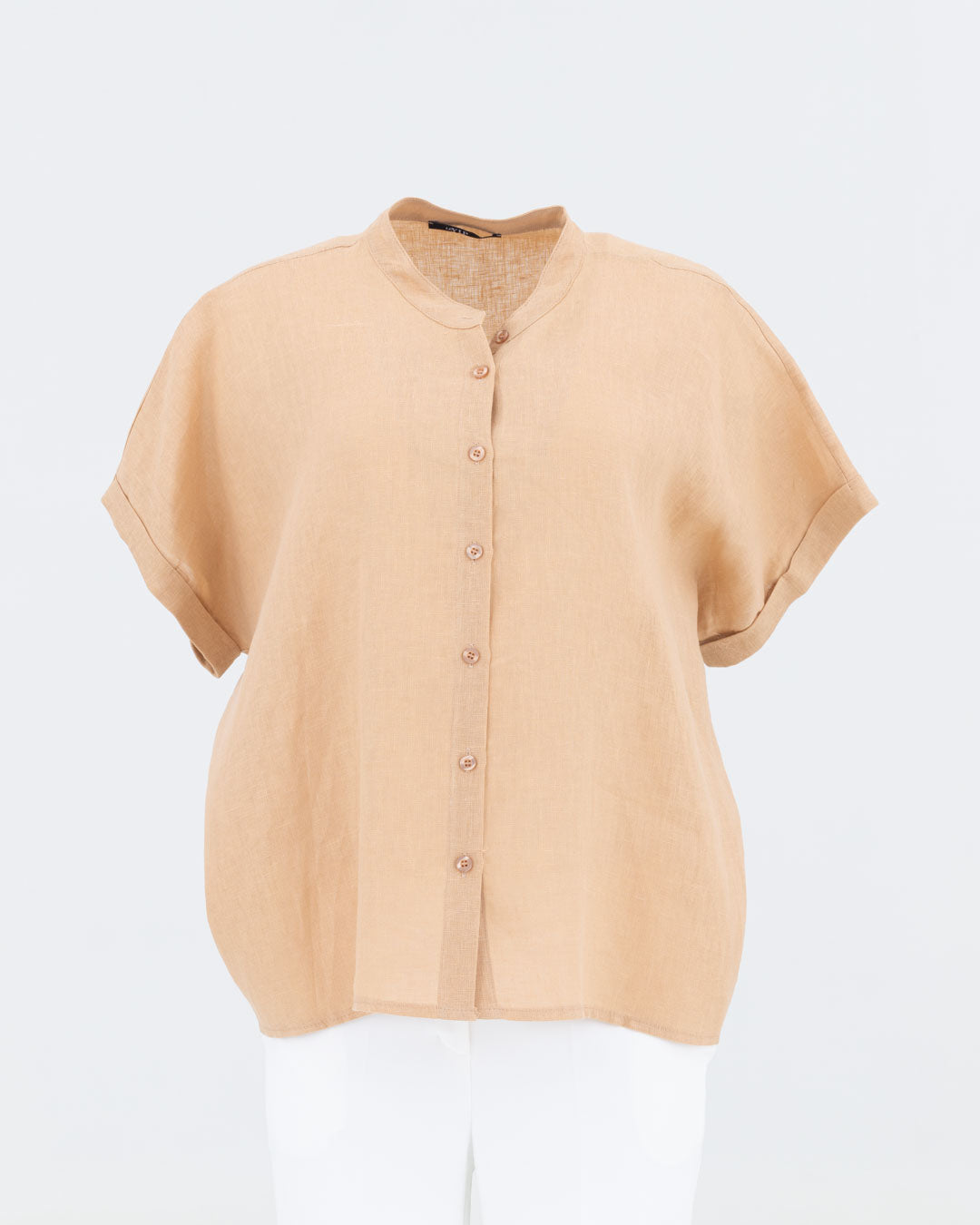 Camicia mezza manica in lino
