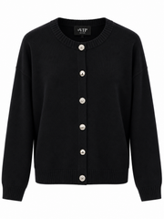 Cardigan bottoni argento
