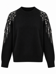 Maglia spalle con strass