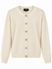 Cardigan bottoni argento