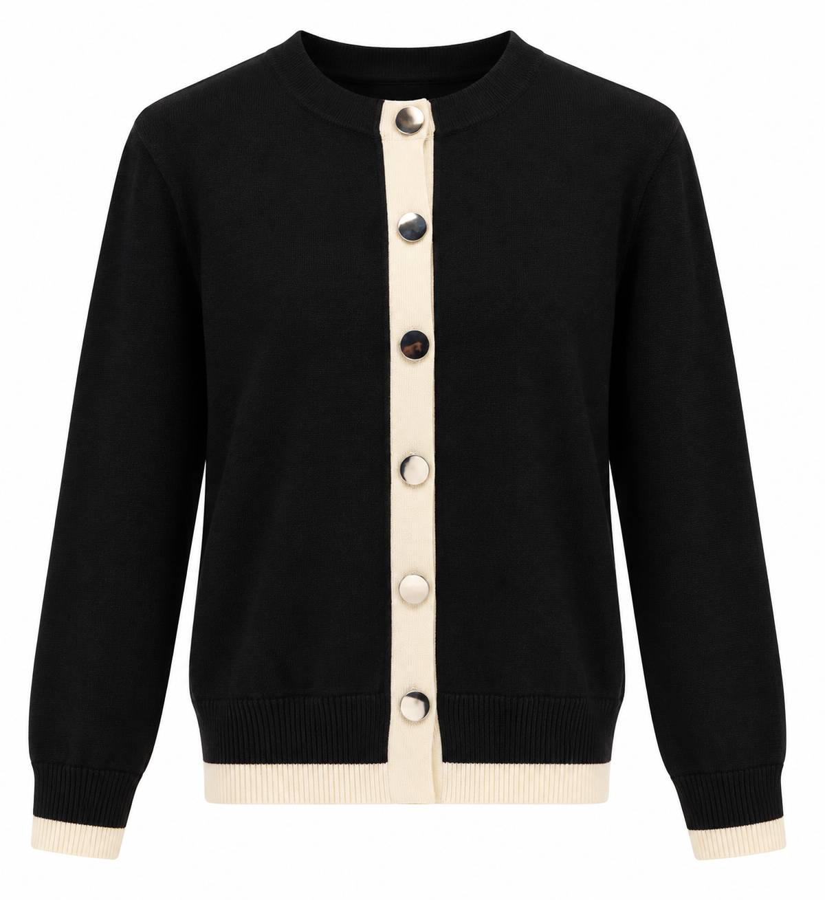 Cardigan bottoni placchetta