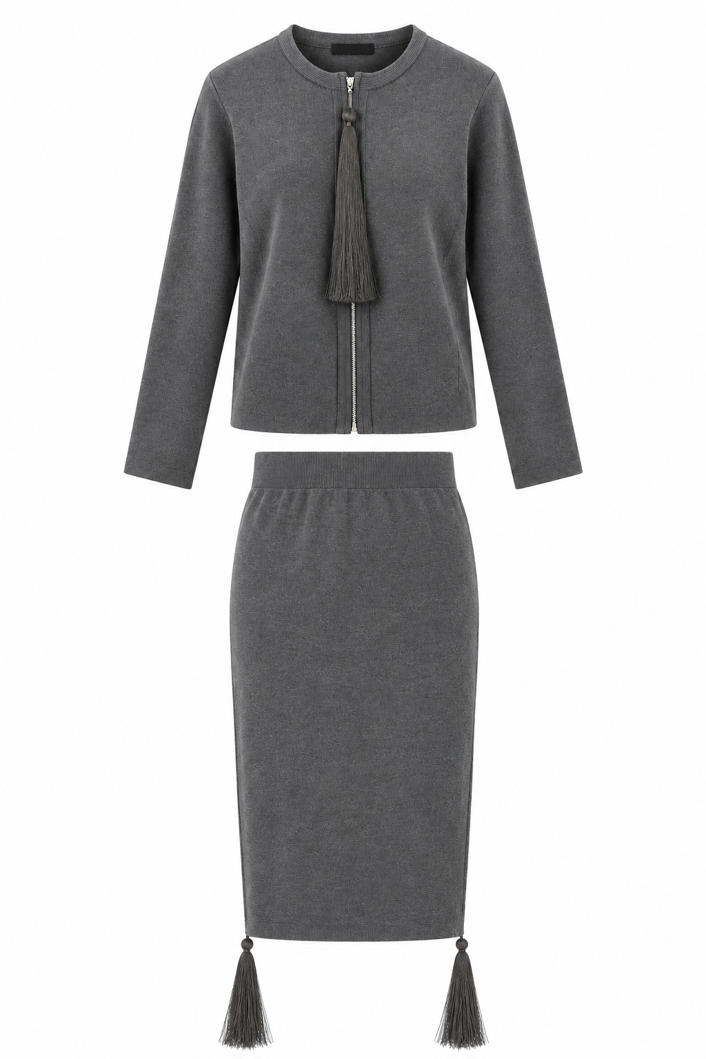 Coordinato maglia con nappine