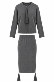 Coordinato maglia con nappine