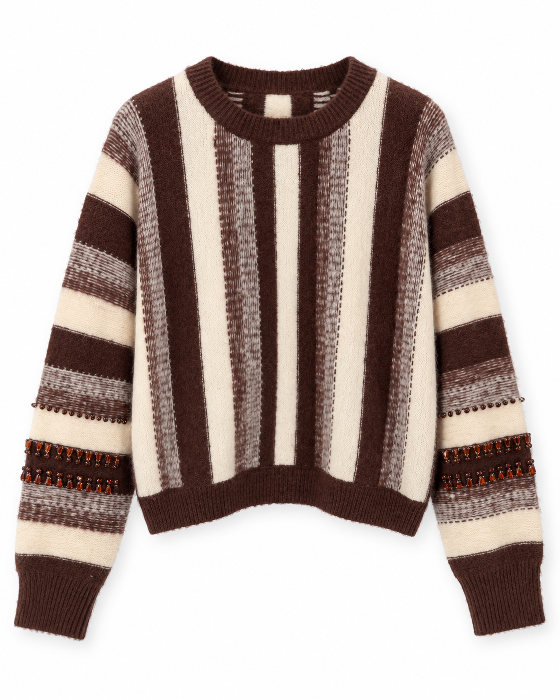 Maglia a righe con gioiello