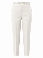 Pantaloni zip con raso