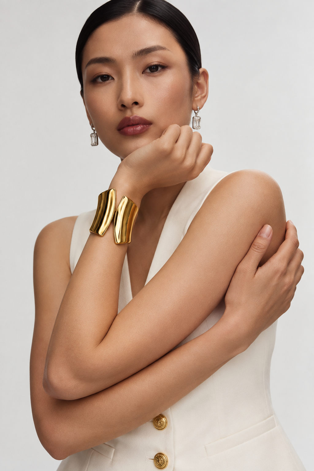 Bracciale oro asimmetrico